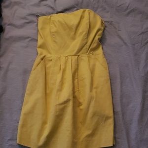 Rachel Roy Yellow Strapless Mini Dress